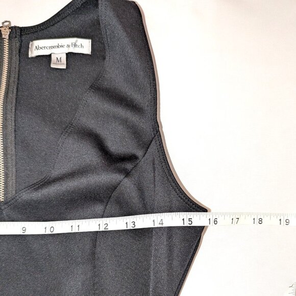 Abercrombie & Fitch | Little Black Dress Scuba Mini Dress Sleeveless | Medium - Picture 8 of 9